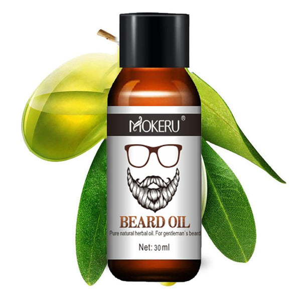 Mokeru 100% Natural Organic Men Beard Growth Oil Products Hair Loss Treatment Conditioner For Groomed Fast Beard Growth 30ml