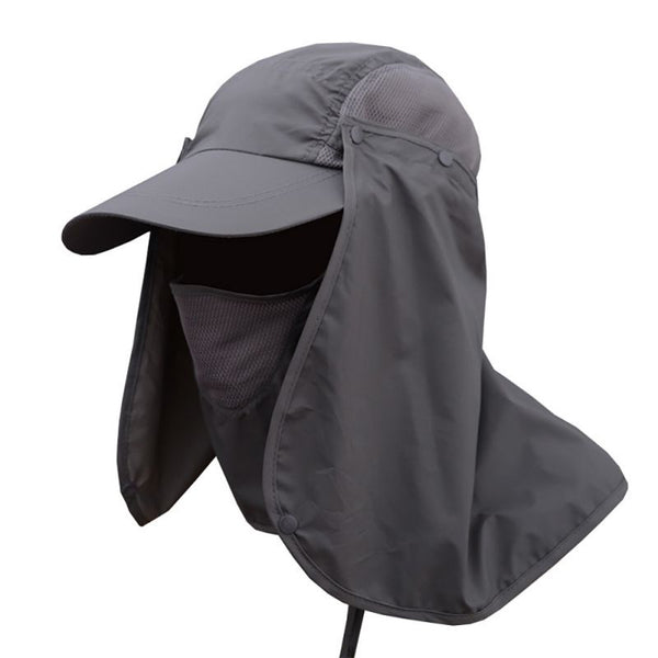 Unisex Casual Windbreak Hat UV Protection Face Neck Flap Man Full Cover Sunscreen Cap Sunhat