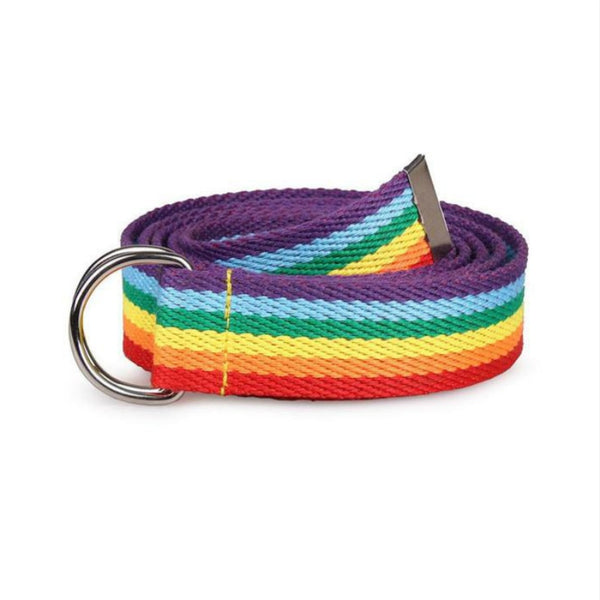 Hot Sale new Trendy rainbow Colors Exquisite Waist Belt for Women Lady Pretty canvas Thin Skinny Waist Belt Dress Accessory