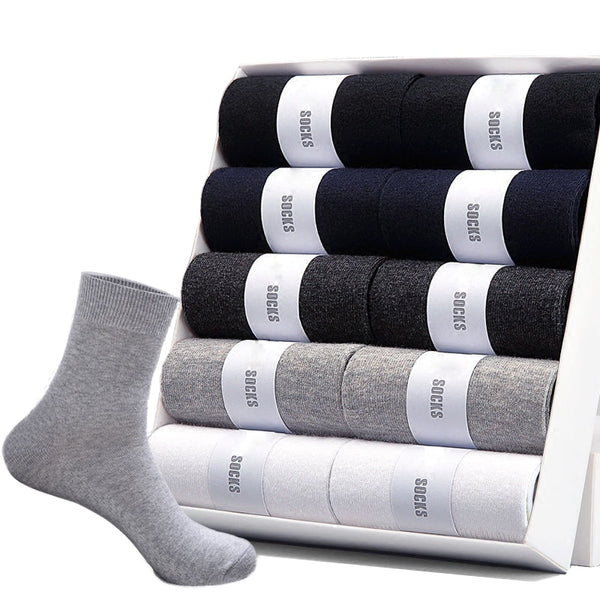 Brand Pairs /Lot Cotton Socks For Men Black Business Breathable Deodorant Crew Male Sock Meias Gift Plus size42-45 New 2020 Hot