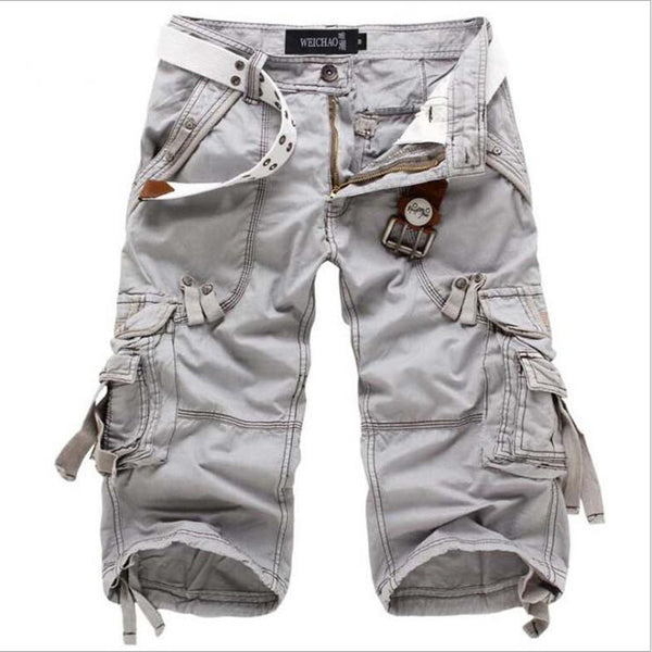 8 Colors Plus Size 29-42 New Brand Summer Camouflage Loose Cargo Shorts Men Camo Summer Short Pants Homme Cargo Shorts NO BELT