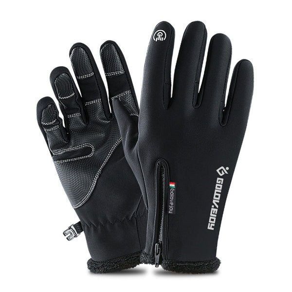 5 Size Cold-proof Unisex Waterproof Winter Gloves Cycling Fluff Warm Gloves For Touchscreen Cold Weather Windproof Anti Slip