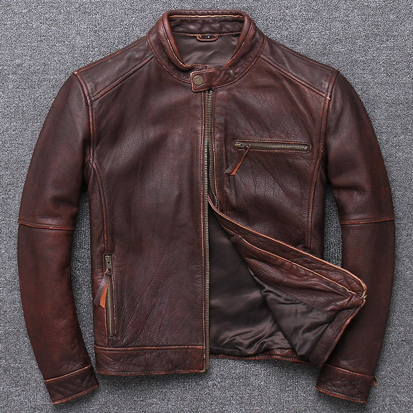 100% Genuine Leather Jacket Men Clothes 2019 Autumn winter Real Fit Cow Leather Jackets Plus Size 4XL Coat Jaqueta De Couro 094B