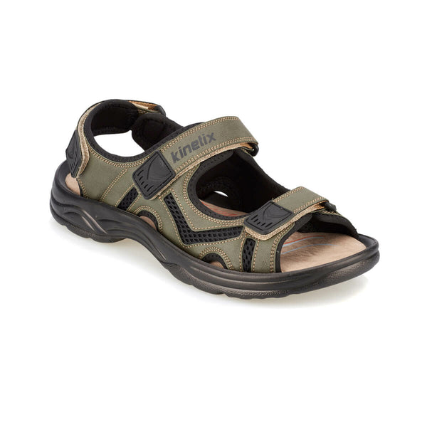 FLO Classic Men's Sandals Summer Soft Sandals Comfortable Men Shoes Outdoor Men Roman Male Sandals KINETIX DARKEN Black