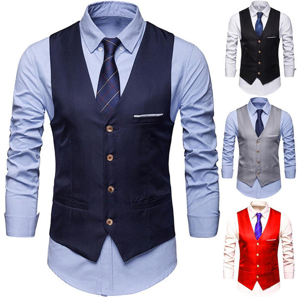 waistcoat for men Wedding vest men 2019 New Mens Vests Gentleman Social Mens Vest Party Gilet Square 7895