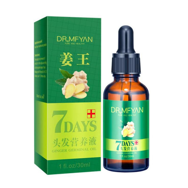 30ml 7 Days Ginger Germinal Serum Oil Natural Hair Loss Treatement Effective Hair Growth Oil Hair Fiber Nutrition Serum