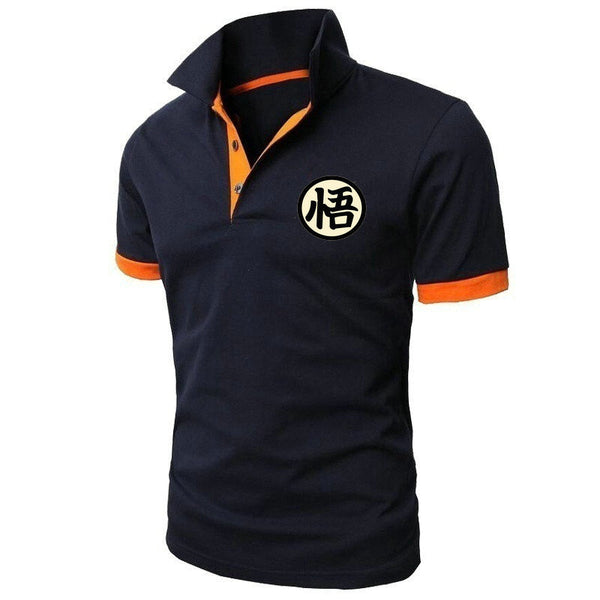 New Men polo Shirts Dragon Ball Cute Goku Retro Anime Men Crew Neck Short Sleeve polos Printed Shirts