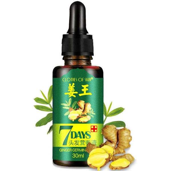30ml Hair Re-grow 7 Day Ginger Germinal Serum Essence Oil Treatment Growth Hair Products Hair Loss Care Series Unisex TSLM1