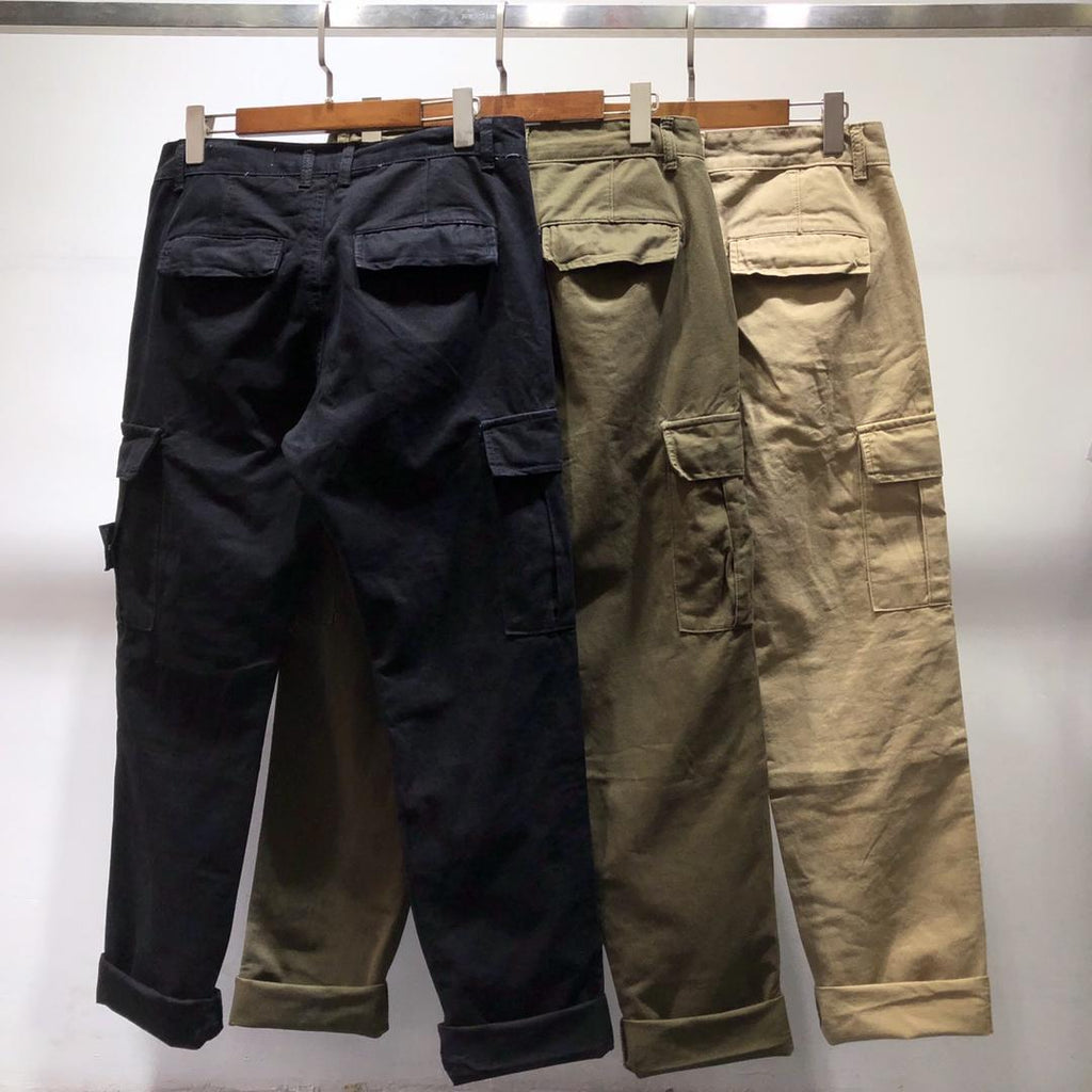 Popular Brand Stone Island 19ss Base-Multi-pockets Bib Overall Casual Pants Classic Style Straight-Cut Casual Trousers