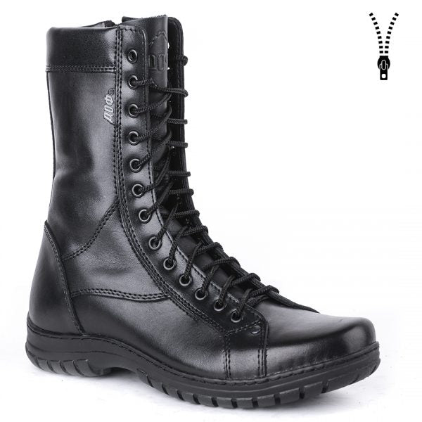 demiseason genuine leather lace-up black army ankle boots men high shoes flat military boots 0054/11 WA