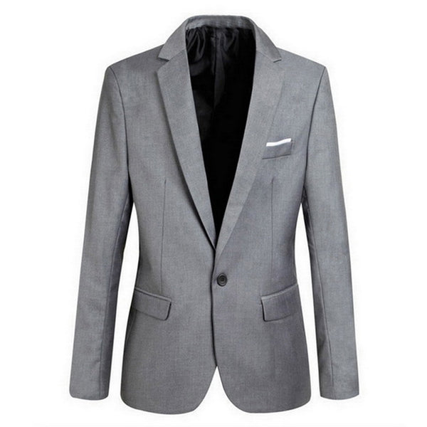 MJARTORIA Hot Sale Mens Korean Slim Fit Cotton Blazer Suit Jacket Black Blue Plus Size S To 4XL Male Blazers Mens Coat Wedding
