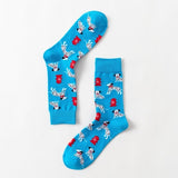 New Men's Socks Colorful Autumn Dog Sock In Tube  Casual Cotton Socks  Comfortable  Elastic Socks Soft on Sale