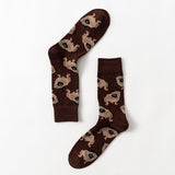 New Men's Socks Colorful Autumn Dog Sock In Tube  Casual Cotton Socks  Comfortable  Elastic Socks Soft on Sale