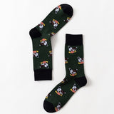 New Men's Socks Colorful Autumn Dog Sock In Tube  Casual Cotton Socks  Comfortable  Elastic Socks Soft on Sale