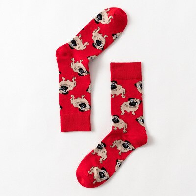 New Men's Socks Colorful Autumn Dog Sock In Tube  Casual Cotton Socks  Comfortable  Elastic Socks Soft on Sale