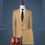 2020 New Men Plus Size 5XL Slim Casual Blazer+Pants Men Suits for Business Office Formal Party Wedding 2 Pieces Men Blazer Set