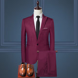 2020 New Men Plus Size 5XL Slim Casual Blazer+Pants Men Suits for Business Office Formal Party Wedding 2 Pieces Men Blazer Set