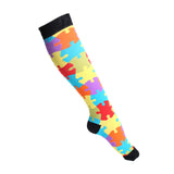 Multi-color Compression Socks 20-30 Mmhg Women Men Thigh Fit Stretch Pressure Outdoor Party Elastic Nursing Socks For Male