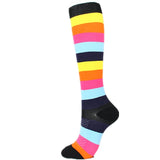 Multi-color Compression Socks 20-30 Mmhg Women Men Thigh Fit Stretch Pressure Outdoor Party Elastic Nursing Socks For Male