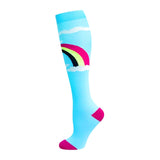 Multi-color Compression Socks 20-30 Mmhg Women Men Thigh Fit Stretch Pressure Outdoor Party Elastic Nursing Socks For Male