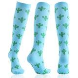 Multi-color Compression Socks 20-30 Mmhg Women Men Thigh Fit Stretch Pressure Outdoor Party Elastic Nursing Socks For Male