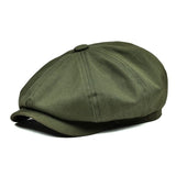BOTVELA Newsboy Cap Men's Twill Cotton Hat Women's Baker Boy Caps Retro Big Headpiece Large Hats Cabbie Apple Beret 003