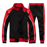 Men's Sportswear Casual Spring Tracksuit Men Two Pieces Sets Stand Collar Jackets Sweatshirt Pants Joggers Track Suit Running