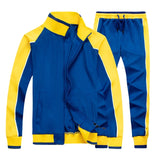 Men's Sportswear Casual Spring Tracksuit Men Two Pieces Sets Stand Collar Jackets Sweatshirt Pants Joggers Track Suit Running