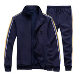 Men's Sportswear Casual Spring Tracksuit Men Two Pieces Sets Stand Collar Jackets Sweatshirt Pants Joggers Track Suit Running
