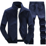 Men's Sportswear Casual Spring Tracksuit Men Two Pieces Sets Stand Collar Jackets Sweatshirt Pants Joggers Track Suit Running