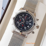NEW Breitling Luxury Brand Mechanical Wristwatch Mens Watches Quartz Watch with Stainless Steel Strap relojes hombre automatic