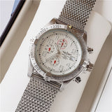 NEW Breitling Luxury Brand Mechanical Wristwatch Mens Watches Quartz Watch with Stainless Steel Strap relojes hombre automatic