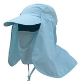 Unisex Casual Windbreak Hat UV Protection Face Neck Flap Man Full Cover Sunscreen Cap Sunhat