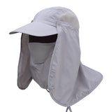 Unisex Casual Windbreak Hat UV Protection Face Neck Flap Man Full Cover Sunscreen Cap Sunhat