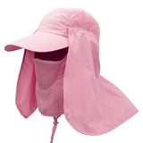 Unisex Casual Windbreak Hat UV Protection Face Neck Flap Man Full Cover Sunscreen Cap Sunhat