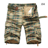 Men Shorts 2020 Fashion Plaid Beach Shorts Mens Casual Camo Camouflage Shorts Military Short Pants Male Bermuda Cargo Overalls