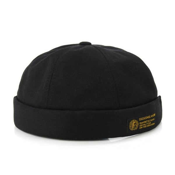 Vintage Hip Hop Men Women Hat Washed Cotton Retro Skull cap Adjustable Brimless Hat Landlord Breathable Beanie Hat