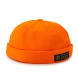 Vintage Hip Hop Men Women Hat Washed Cotton Retro Skull cap Adjustable Brimless Hat Landlord Breathable Beanie Hat