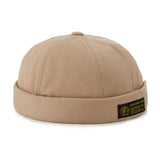 Vintage Hip Hop Men Women Hat Washed Cotton Retro Skull cap Adjustable Brimless Hat Landlord Breathable Beanie Hat