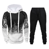 Winter Brand Tracksuit Casual Hoodies For Men Sportswear Two Piece Sets Of Thick Red Sweatshirt + Pants Sport Suit Plus 4XL