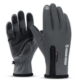 5 Size Cold-proof Unisex Waterproof Winter Gloves Cycling Fluff Warm Gloves For Touchscreen Cold Weather Windproof Anti Slip