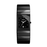 2018 New Fashion Simple Men Watch Waterproof Luminous Casual Quartz Watche Men Rectangle Black Ceramic Wristwatch Zegarki Meskie