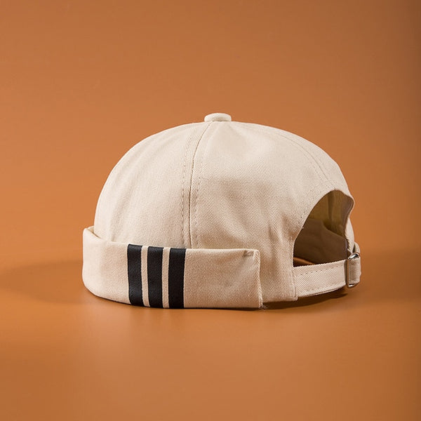 Men's Summer Cotton Brimless Skullies Cap Vintage Urban Unique Street Portable Docker Hats Multipurpose Miki Beanie Hat