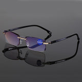Ultralight Rimless Reading Glasses Women Men Transparent Blue Light Blocking Frameless Computer Glasses Presbyopia Reader 1.5 2.