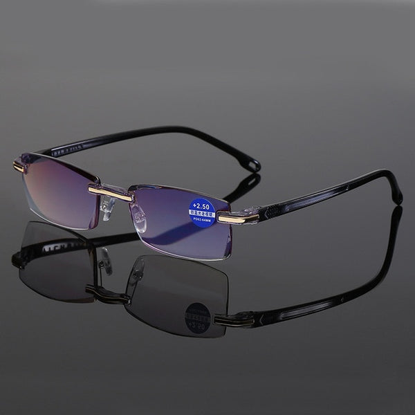 Ultralight Rimless Reading Glasses Women Men Transparent Blue Light Blocking Frameless Computer Glasses Presbyopia Reader 1.5 2.