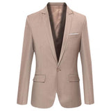 Men Business Blazers Spring Autumn Formal Men's Coat Male Fashion Solid Color Blazer Long Sleeve Lapel S-lim and Fits suit