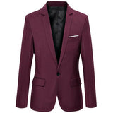 Men Business Blazers Spring Autumn Formal Men's Coat Male Fashion Solid Color Blazer Long Sleeve Lapel S-lim and Fits suit