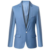 Men Business Blazers Spring Autumn Formal Men's Coat Male Fashion Solid Color Blazer Long Sleeve Lapel S-lim and Fits suit