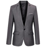 Men Business Blazers Spring Autumn Formal Men's Coat Male Fashion Solid Color Blazer Long Sleeve Lapel S-lim and Fits suit