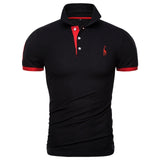 Dropshipping 13 Colors Brand Quality Cotton Polos Men Embroidery Polo Giraffe Shirt Men Casual Patchwork Male Tops Clothing Men